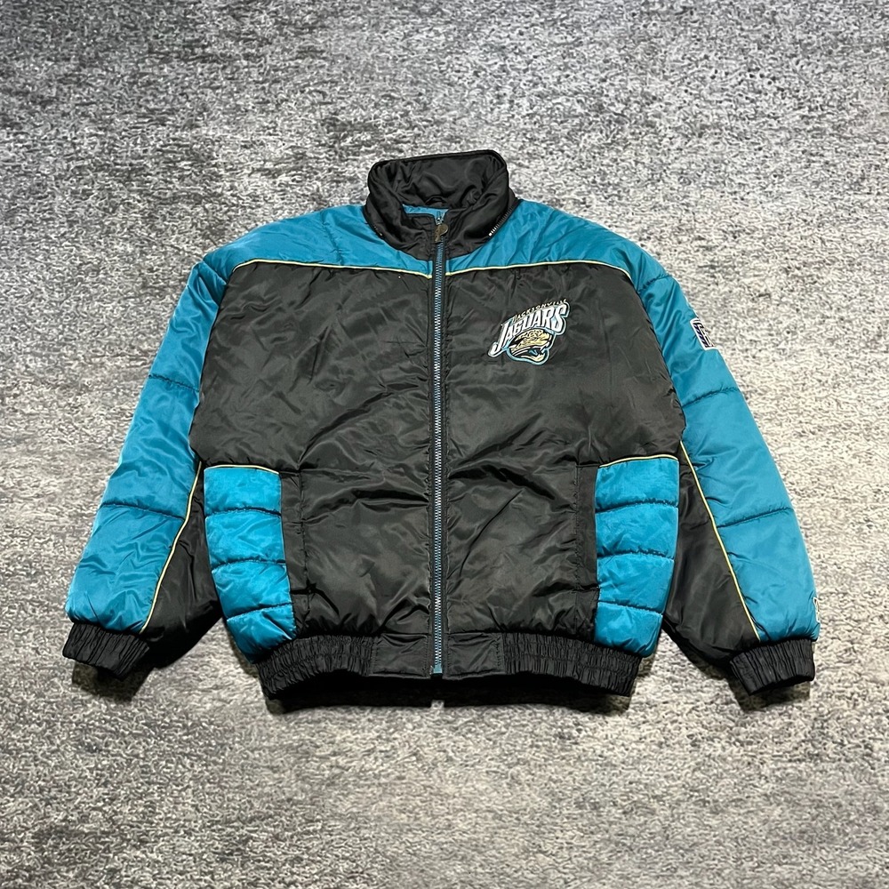 Vintage Jacksonville Jaguars Pro Player Puffer Jacket Mens Large NFL Embroidered